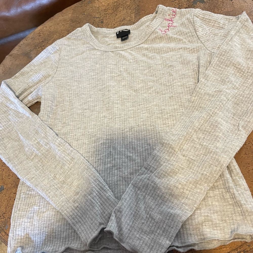 Kids embroidered long sleeve shirt. SOPHIE